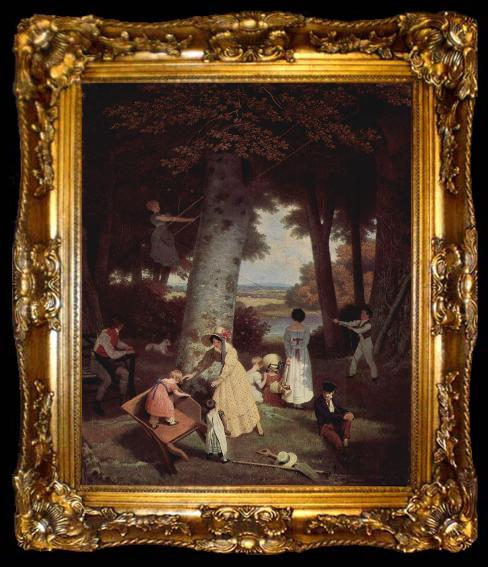 framed  Jacques-Laurent Agasse An Agasse painting, ta009-2
